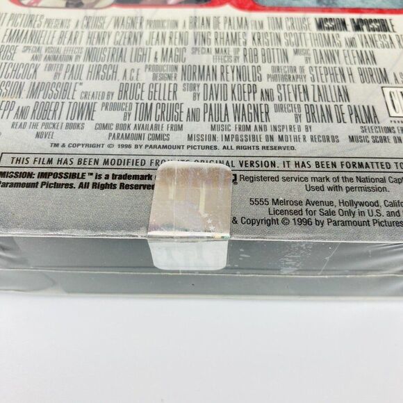 Mission Impossible Sealed New VHS Tape 1996 Factory Sealed IGS READY Tom Cruise - Picture 12 of 12